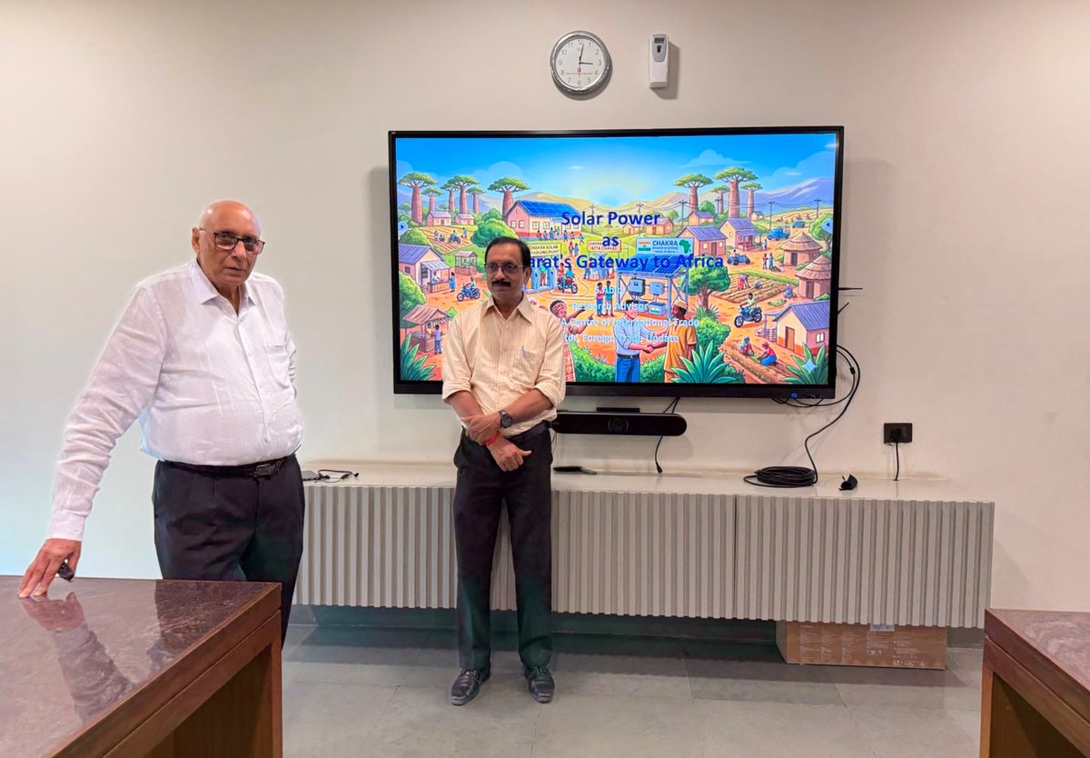 OIASOCIALGROUP's tweet photo. Today, Thursday, June 18, 2026, an important seminar on the topic "Solar Power as Gujarat's Gateway to Africa" ​​was held at Odhav Industries Association, the speaker of which was Mr. Suhayl Abidi. This seminar was organized by @AMA_Ahmedabad. https://t.co/ISs0LbtOl4