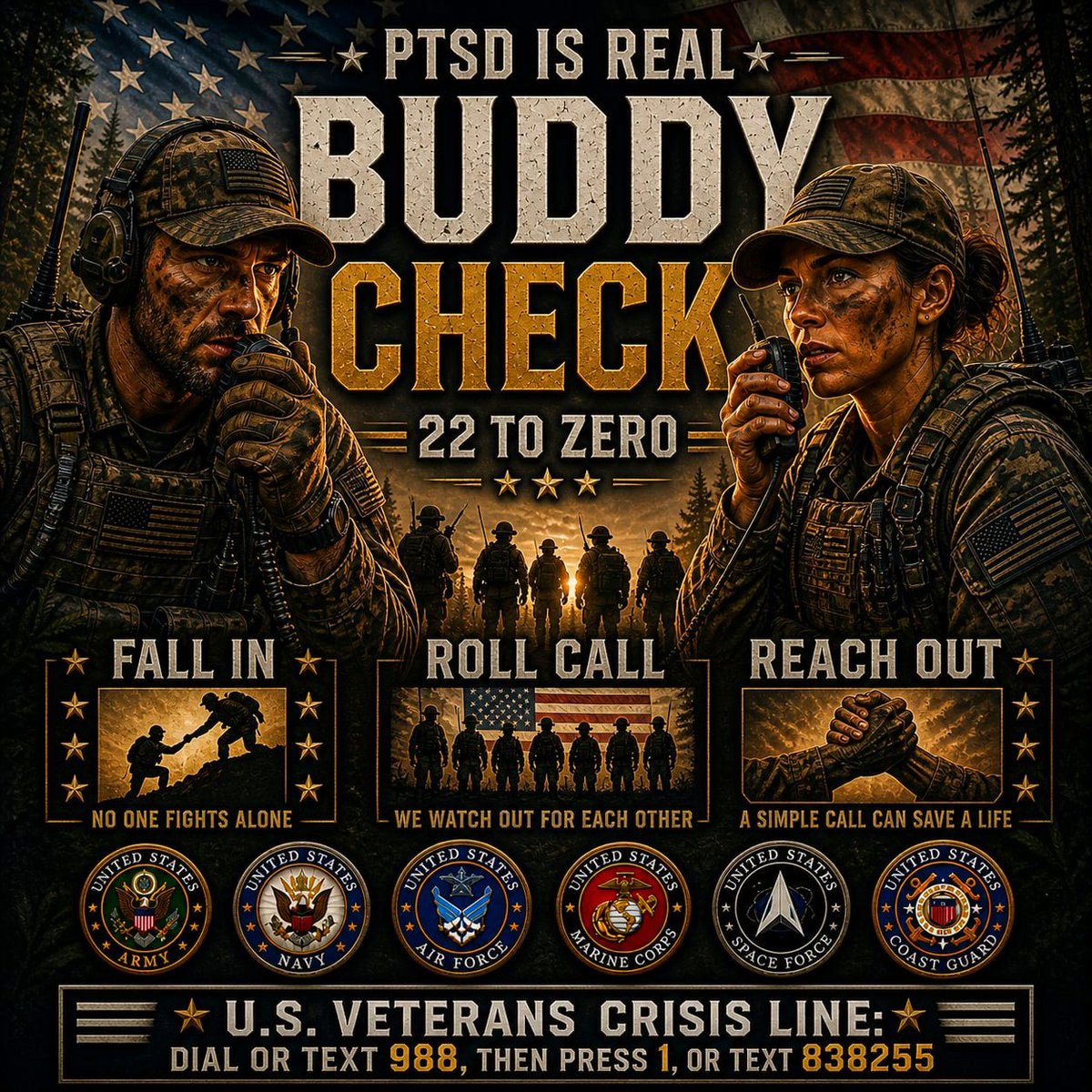 AngelEyes11357's tweet photo. ALL HANDS ON DECK 6/18/26  #BuddyCheck #VibeCheck #RollCall #VeteransLivesMatter #PTSDisREAL https://t.co/9YELbdjemr