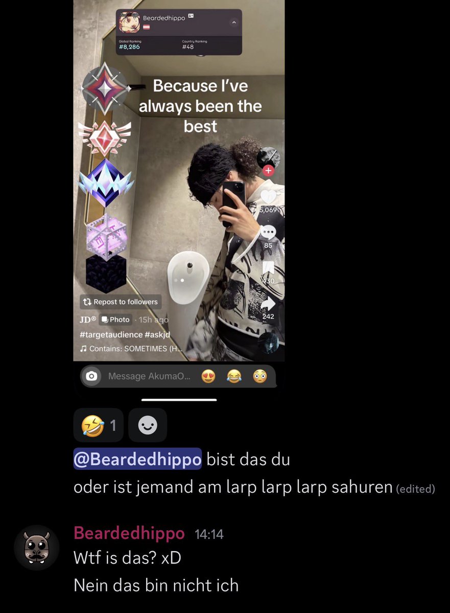 osuaustria's tweet photo. since when are we larping osu ranks on tiktok wtff https://t.co/hJaWWrvcnH