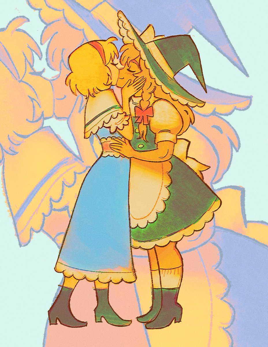 flandrepudding's tweet photo. my half of an art trade with @/modmice on IG ^_^
we drew each other's favorite touhou ships. Plssss go look at the koiflan they drew for me!! it's so cute 😭💗 https://t.co/EiUqkzyP13