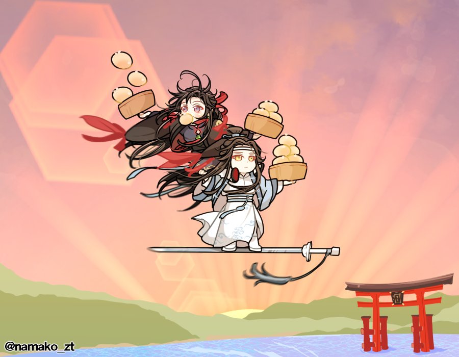 namako_zt's tweet photo. 旅する忘羨 in東瀛　神の島 海上の社殿
 
#MDZS https://t.co/kNf4KWohhn