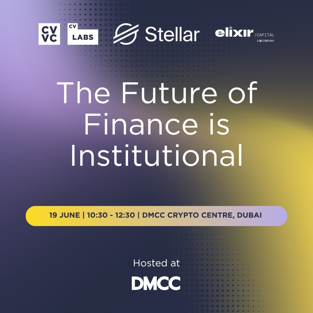 BuildOnStellar's tweet photo. DTCC is bringing tokenized assets to Wall Street on Stellar. MoneyGram is scaling stablecoins globally on Stellar.

Tomorrow, we're talking about what that means for builders.

@faraj_abut on the ground in Dubai with @CV_Labs and Elixir Capital.

Details:
https://t.co/7eaTntbvrD https://t.co/dtHGLGTM60