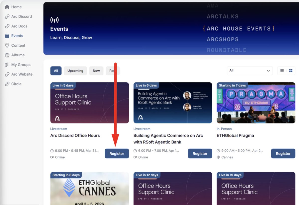 labs5000's tweet photo. Arc House Community
@arc  is an EVM-compatible Layer-1 blockchain by @circle  for stablecoin finance

The Arc team has launched Arc House, a new community hub where members can build their profiles, join events, and engage with the ecosystem. Active participation may improve your chances of receiving community roles and opportunities on Discord in the future

Steps to Join

1. Sign Up
Visit: https://t.co/Y1KJNI8t7W
Sign in using your LinkedIn account.

2. Complete Your Profile
Open Profile Settings.
Fill in all personal information.
Connect your social media accounts (X, LinkedIn, GitHub, etc.).
Scroll down and add your Discord username.

3. Join the Discord Community

Discord: https://t.co/eiT3rnfUA9

Participate in discussions, events, and community activities.

4. Follow Arc on X
X (Twitter): https://t.co/JBuwzxEwLL

Tips to Increase Your Visibility

Complete your profile 100%.

Link all available social accounts.

Stay active in Discord conversations.

Participate in community events and challenges.

Engage with Arc content on X and other platforms.

Early community participation is often rewarded, so it's a good idea to get involved as soon as possible.

🆘If you have any questions, feel free to join our Telegram community and ask for support.
https://t.co/UwxGqNh7Vv