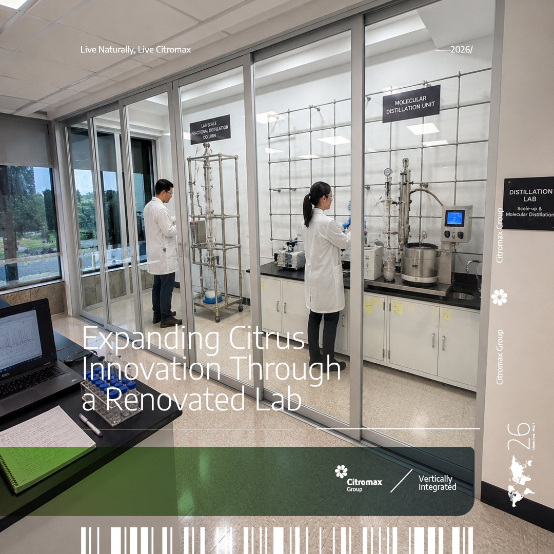 CitromaxGroup's tweet photo. Our renovated laboratory in Carlstadt, New Jersey, expands our capabilities in citrus oil R&amp;D, analytical testing, fractionation, and value-added product development - strengthening our ability to create differentiated citrus ingredients. https://t.co/li5Qr0sYFn https://t.co/aZlTVaM5J6