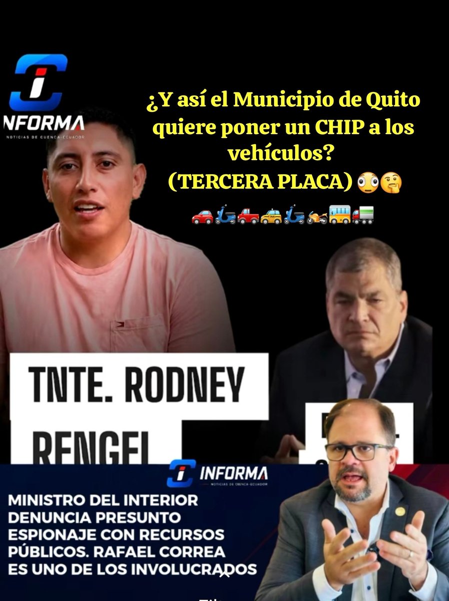 dario_paladines's tweet photo. Y con este lindo precedente de supuesto #esponionaje y #fragilidad del sistema informático, el @MunicipioQuito habla de un #chip #TERCERAPLACA para todo vehículo??
¿Con este nivel de violabilidad informática?
¿O la meta es solo recaudar por multas cada dos cuadras?💸🚘🏍️🚕🚛🤑 https://t.co/BldjQDy7j0