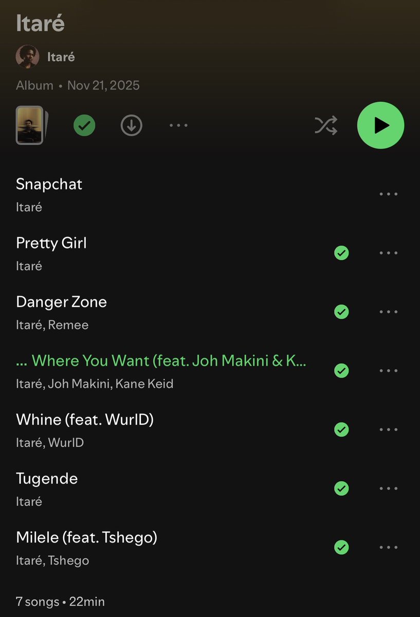 TiAEsound's tweet photo. Itaré 🇹🇿 is the most impressive non Nigerian male Afrobeats artist I have ever encountered and also one of the most impressive debut albums to ever be released in the genre. The only way this sounds weird is if you haven’t heard his self titled debut album “itaré”. 
This album reveals the beginnings of an extraordinary artist who already seems certain of his identity and artistic direction. Every element, from the featured artists to the tracklist flow to his vocal poise, feels intentional and assured. 
Itaré is a masterpiece. And if this is just the beginning, then what lies ahead is nothing short of beautiful and He’s destined for greatness.

Standout 

Tanzania 🇹🇿 y’all have got a Special One!!