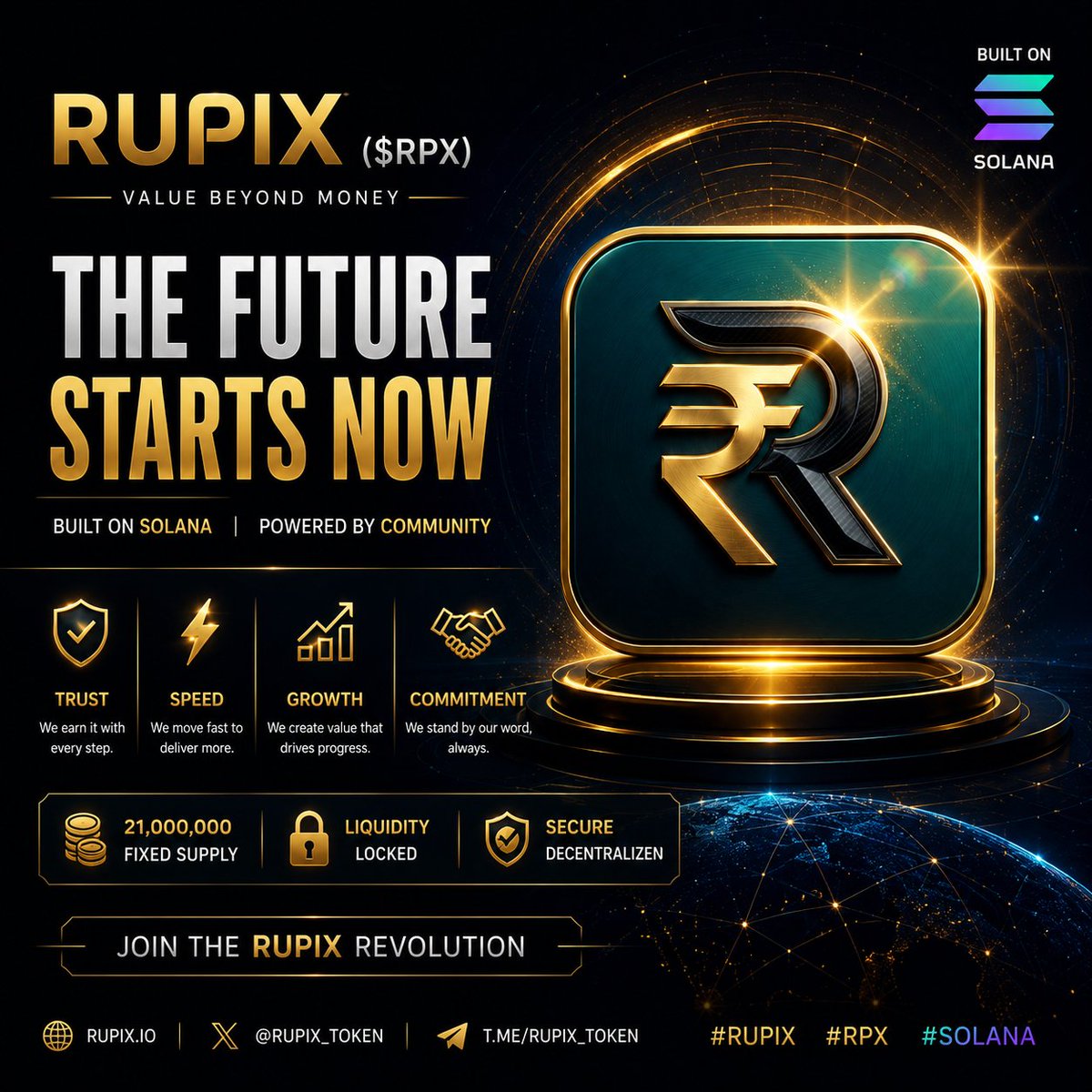 Rpx_rupix's tweet photo. 💎 Behind every great project is a promise kept.

RUPIX is more than a token—it's a community-driven vision focused on security, transparency, and long-term growth.

The journey is just beginning.
Join us as we build the future together.

🚀 RUPIX — Value Beyond Money.

#RUPIX #RPX #Solana #CryptoCommunity
