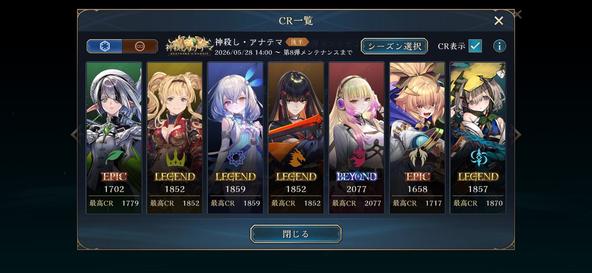 raki_chowder's tweet photo. 5クラスLEGEND以上なう

あとエルフビショップで全LEGEND https://t.co/NEhtaAVPpS