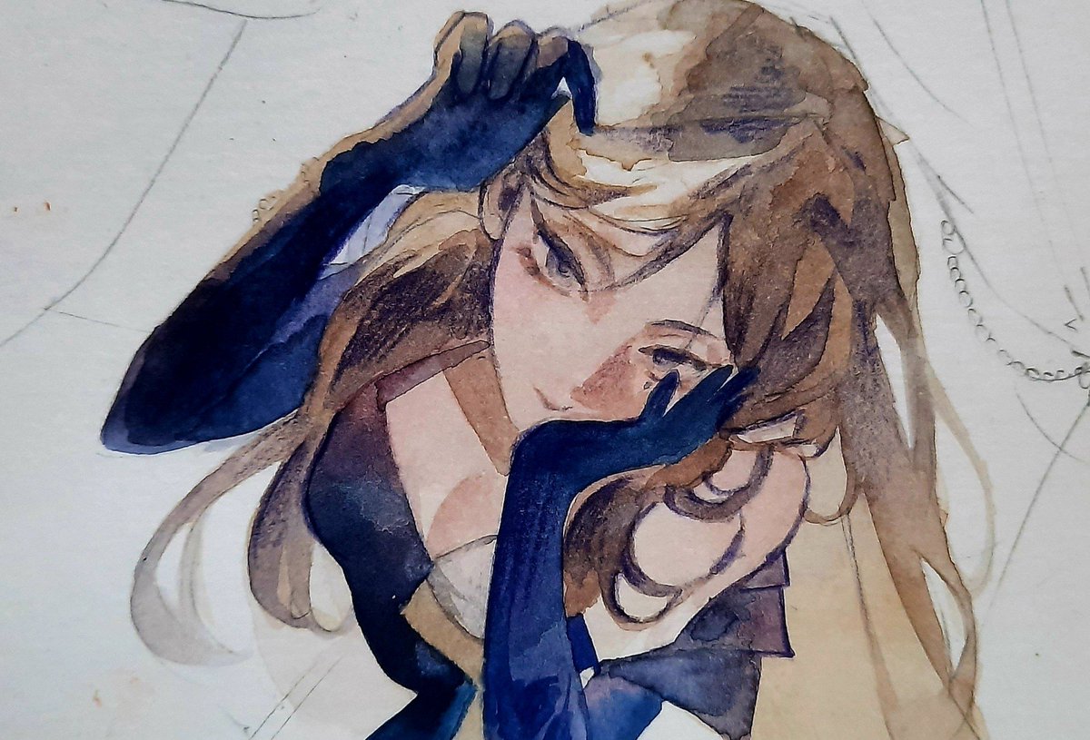 ijimeiji_'s tweet photo. Using watercolor again with Ms. Lorentz 🦋 

#reverse1999 #重返未来1999 https://t.co/JwM2o7wz0t