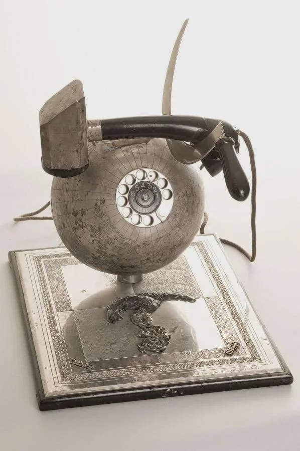 eastblocvisuals's tweet photo. Telephone given to Joseph Stalin on his 70th birthday by workers from Poland, 1949. https://t.co/31G8zS2n0c