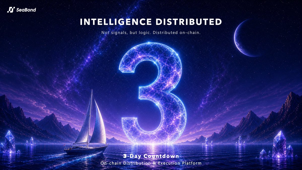SeaBond_AI's tweet photo. SeaBond Countdown | D-3

The value is not in another signal.

It is in verifiable logic, traceable paths, and execution that can scale.

SeaBond is preparing to set sail.

Intelligence should not only be seen.
It should be distributed with structure.

Built for on-chain execution.
Designed for verifiable trust.

#SeaBond #Web3 #Onchain #DEX #SmartMoney #OnchainExecution #VerifiableTrust