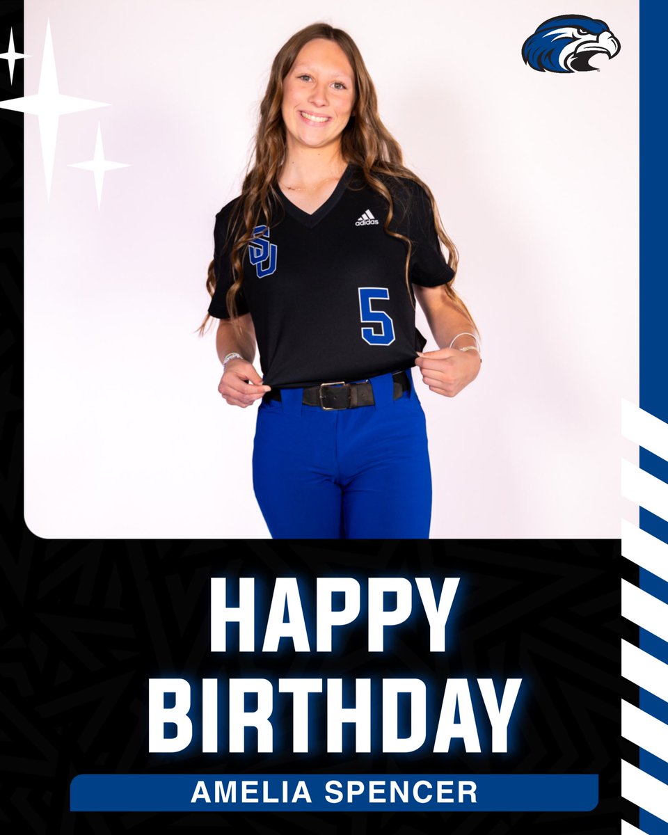 SUHawksSoftball's tweet photo. Happy Birthday to sophomore MIF, Amelia Spencer! 🥳🎂✨🩵 https://t.co/5s7lIvYCyJ