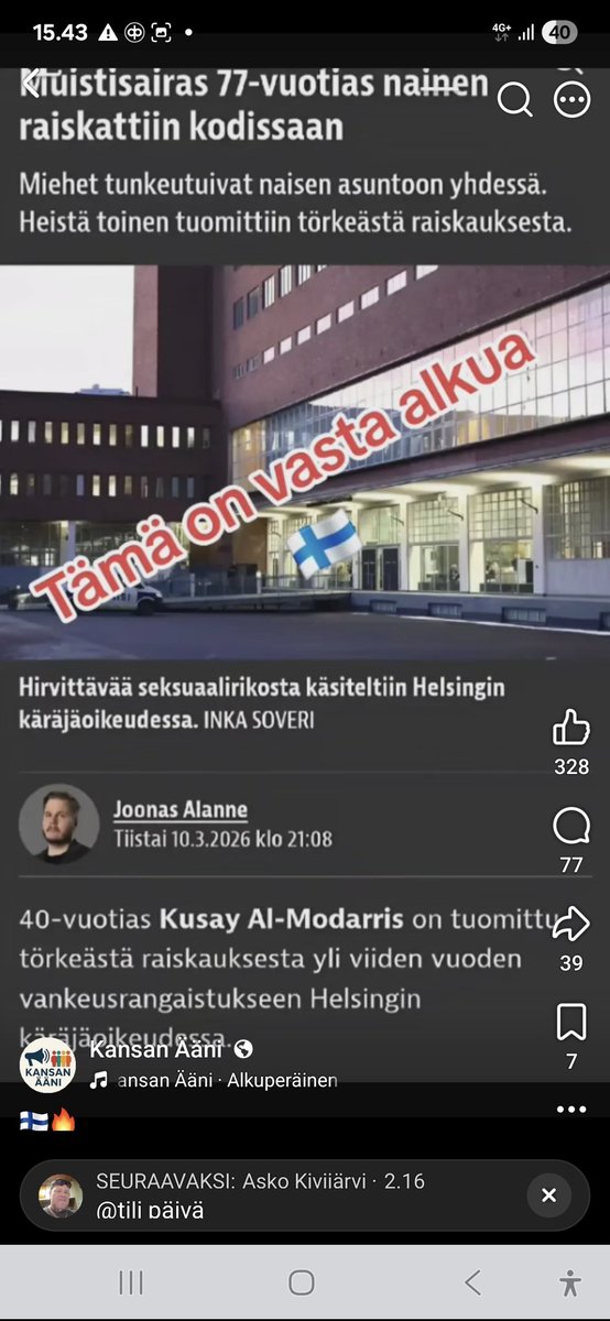 MinnaMkinen6's tweet photo. Jos olet omassa kodissasi asuva 77-vuotias muistisairas, ole valppaana! Ahmed kavereineen saattaa koputella ovellesi. https://t.co/2UZSfnOoOu