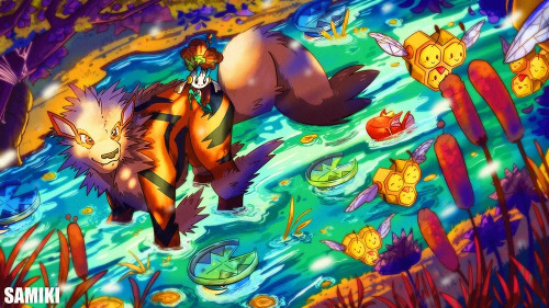 Samikiy's tweet photo. Anyways here is the full picture, I just love the silly Lotads huhu

Grab the wallpaper version of "🌾 A stroll 🌾" on Ko-Fi ☕️ 
https://t.co/iKs1LbcIgJ 
Thank you for the support 💛 https://t.co/ryFqbo4ciz
