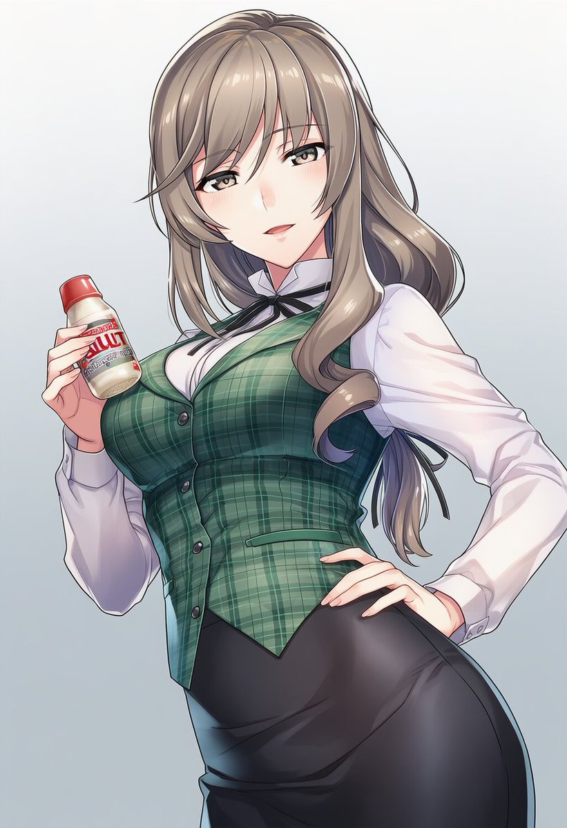 otafumi1208's tweet photo. 乳酸菌飲料を売っていそうな服装の家元

#NovelAI https://t.co/Ng9zpOeFBI