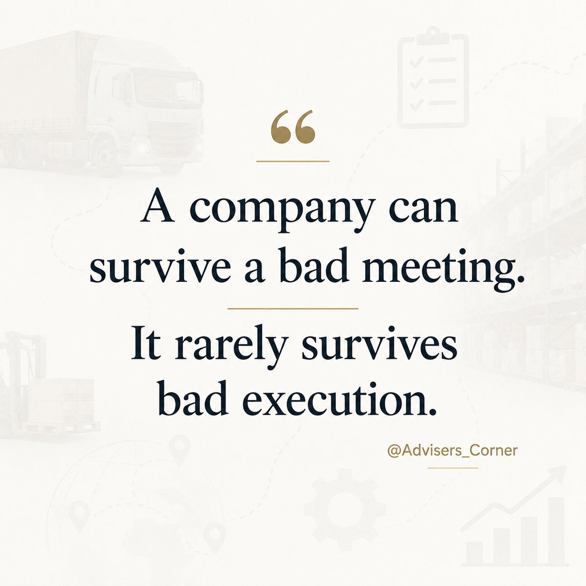 Advisers_corner's tweet photo. If strategy wins the contract, who ensures it is delivered?

If sales makes the promise, who carries the pressure of keeping it?

The irony is that Operations Managers are often invisible when things work and unforgettable when they do not. https://t.co/752kFUocq8