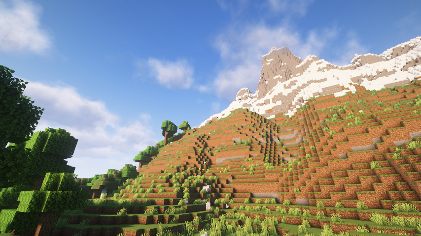 insmkn's tweet photo. 良い景色だ。登りたくはないけどね！

#マイクラ https://t.co/qterwvGuMo