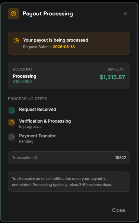 duskfund's tweet photo. Update on my @QtFunded payouts —

Just submitted a new request today for $1,215.87.

Two others still in processing: 
→ $4,146.86 
→ $110.00

~$5.5K outstanding total.

QT committed June 22 for pending payouts in their update this morning. Good to see clear timelines and transparency in this period.

Been waiting a while for these profits. Let's make it worth it.

Thanks in advance!

@AlexQuantTekel @JamesQuantTekel @Finn_QTFunded @mystic_keith