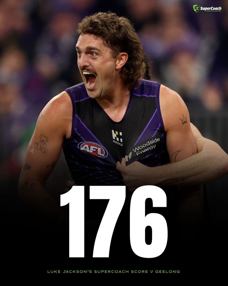 SuperCoach's tweet photo. Luke Jackson's insane season continues 📈 https://t.co/E7MO62zk7h