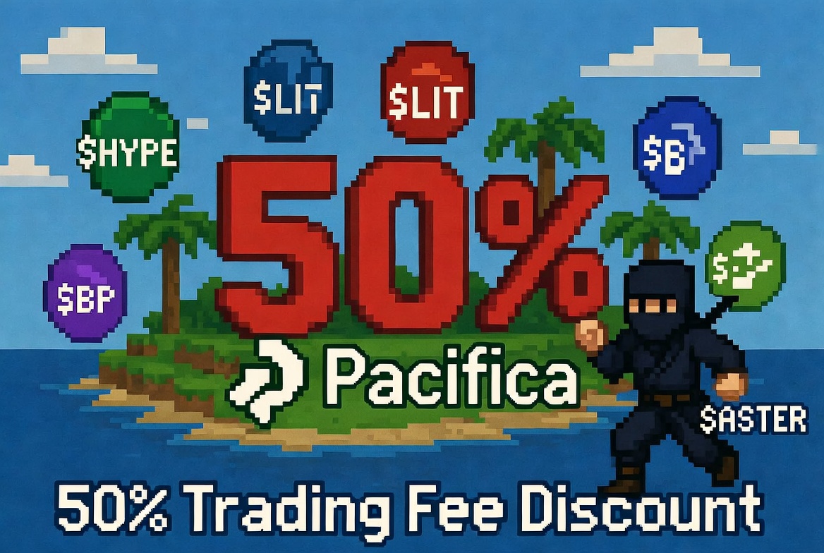 EvgenijIvasenk2's tweet photo. 🚀 Big news from Pacifica!
Perp Fee Slash is live — get 50% OFF trading fees on all Perp DEX tokens right now!
Stack up $HYPE, $LIT, $BP, and $ASTER while saving huge 💸
https://t.co/H5bu8CR5by
Offer ends June 26th!
#Pacifica #PerpTrading #DeFi #Crypto https://t.co/sbtsWCKvmH