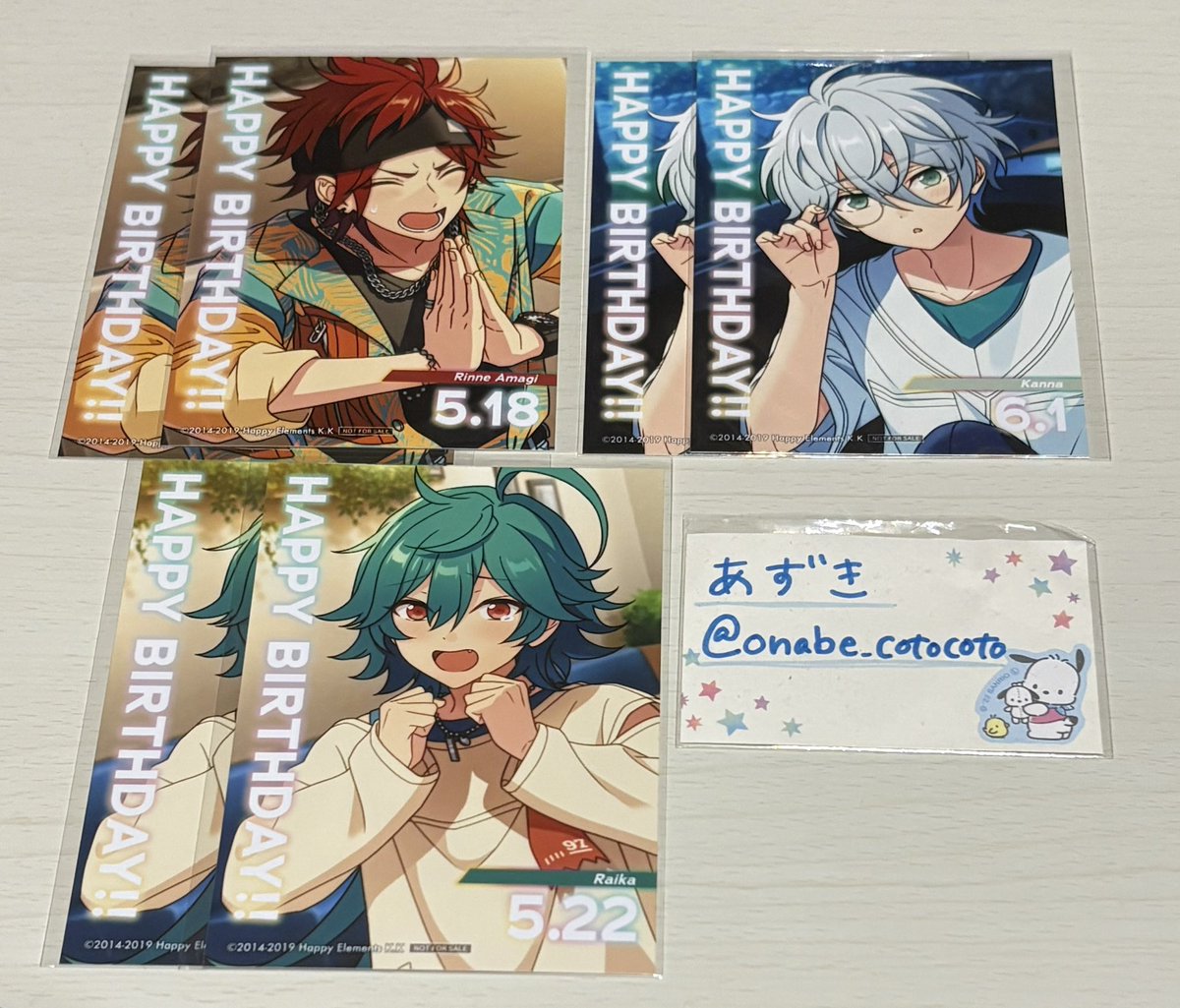 onabe_cotocoto's tweet photo. 【交換】あんスタ アニカフェ キッチンカー バーブロ

譲→燐音2,カンナ2,ライカ2

求→2026 創 >>過去弾 創

※初回固ツイ必読
※郵送交換希望
※まとめて希望

お気軽にお声かけください。 https://t.co/u4A30g3bi4