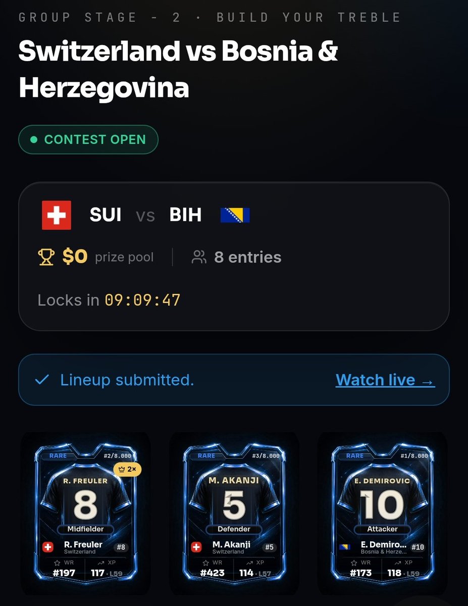 B28K_'s tweet photo. @koop0x I would say $Treble as its an unique and unprecedented play! 

Line up your 3 player squad, earn xp points, climb the lb and take a share of a big prizepool! Paid out every match. 

61SeAN5JJ3xX6sTqyF6pWhPKsEtb1EMhguQifE12pump

https://t.co/FVQ6laLUaM

https://t.co/6wHy248wsa https://t.co/OkFAtwGBvi