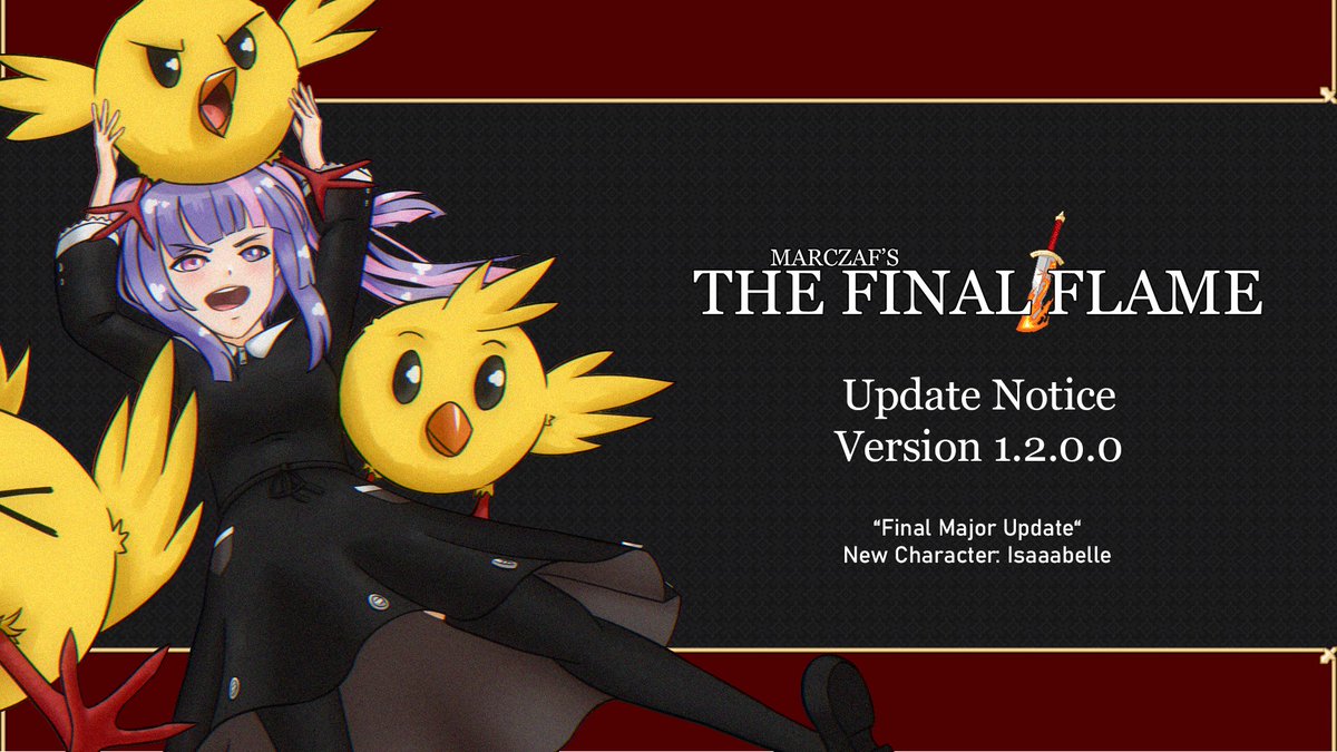 BreadIgniterG's tweet photo. Hey Everyone!

The Final Flame version 1.2.0.0 is out!
This will be the last major update, along with the last character added to the roster, Isaaabelle "Bikbok".

For more details, please check out The Final Flame on Steam:
https://t.co/aIE88zAizk https://t.co/NryH16b0Cq