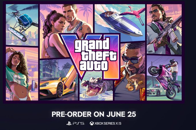PolymarketMoney's tweet photo. JUST IN: $TTWO says Grand Theft Auto VI pre-orders begin June 25. https://t.co/xdEQqTZVEp