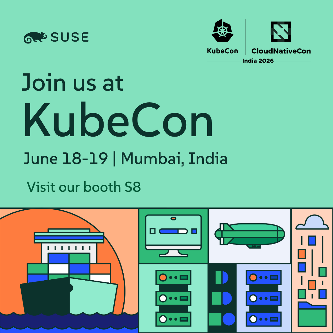 mjperron08's tweet photo. 🚶🏾‍♂️Heading to #KubeCon +#CloudNativeCon India? So are we 🤝

Stop by booth S8 in the solutions showcase to learn more about how @SUSE can help with all your #cloudnative &amp; #k8s management needs from Day 0️⃣ to Day 2️⃣ and beyond 🎢

Learn more -> https://t.co/StAMb61Y4B https://t.co/OHdwPSKqst