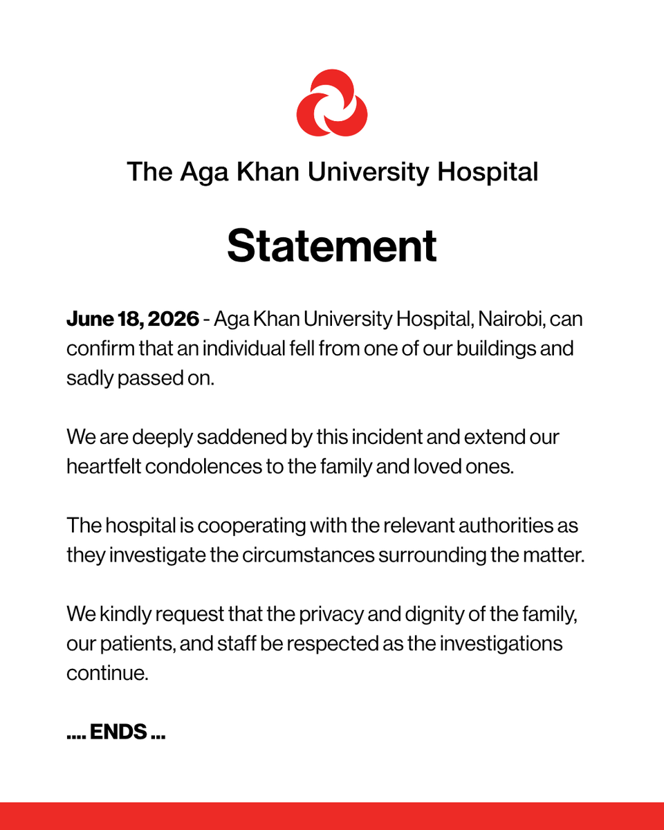 AKUHNairobi's tweet photo. Statement. https://t.co/Wbxso6b1lT