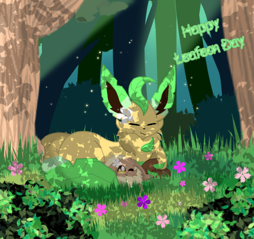 AstralEevee's tweet photo. Happy Leafeon Day https://t.co/WNTQkfXbmr