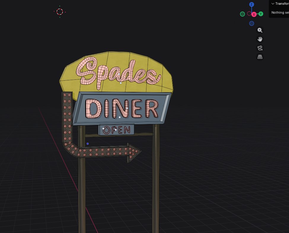 NullSquids's tweet photo. Another Diner sign!

#RobloxDev #3DModel #Diner #Blender https://t.co/cpEvCYjTVO
