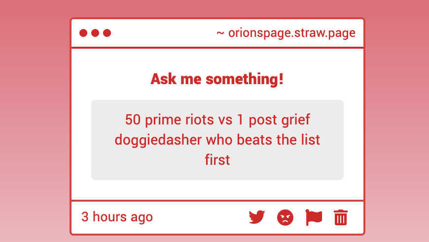 Orion25_GD's tweet photo. 50 prime riots wouldnt even make it to the mainlist https://t.co/ZdnemAgFS9