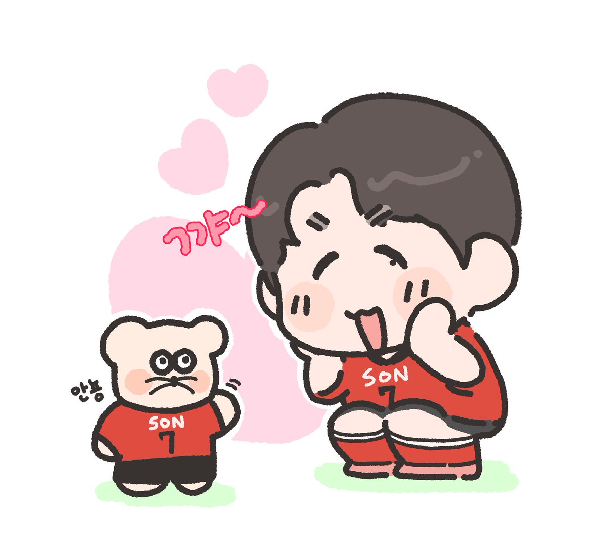 chris_tothemoon's tweet photo. 타장르 팬인 칭구가 그려준 쏜히 응원 팬아트
캡틴쏜히 화이팅이야 ❤️🍀⚽️ https://t.co/vj3BQ9ZfYs