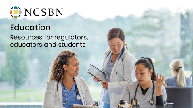 NCSBN's tweet photo. NCSBN develops cutting-edge resources, initiatives and programs for nursing regulatory bodies in their role of regulating nursing education programs. Further, NCSBN collaborates with nursing education organizations, nurse educators and other stakeholders, and participates in national nursing education meetings and initiatives. Learn more: https://t.co/DkYFKzhjmZ