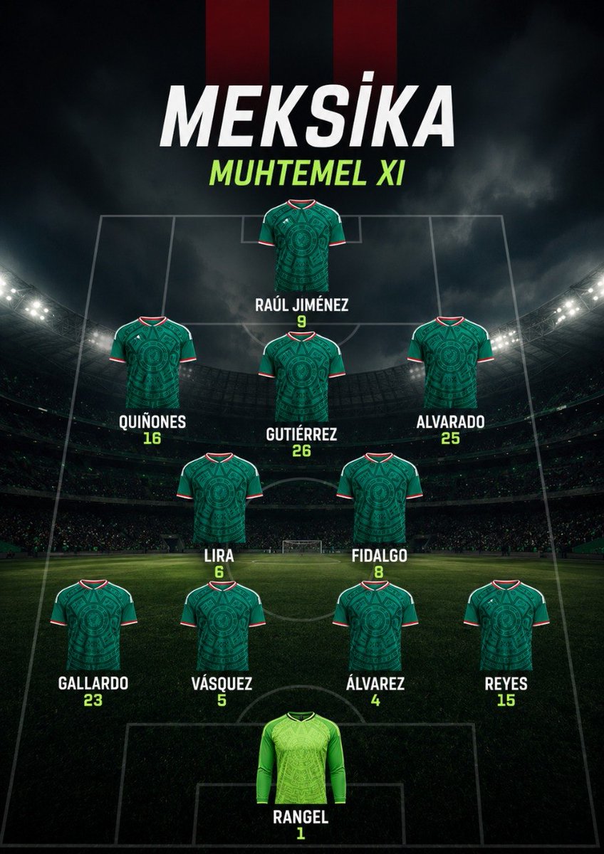 ysfaql's tweet photo. 🏆 Dünya Kupası | A Grubu 

🇲🇽 Meksika - Güney Kore 🇰🇷

Dev randevu öncesi muhtemel 11'ler belli oldu! 🔥⚽️

#DünyaKupası #Meksika #GüneyKore #WorldCup https://t.co/jF4BysHSIl
