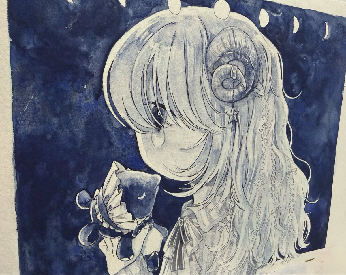 a_mtc27's tweet photo. 展示の絵が終わったので趣味の絵...🌝 https://t.co/e4r72MTjBl
