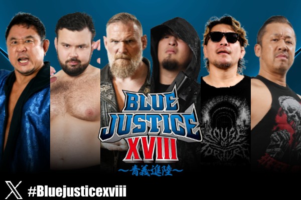 VelvetVoiceWS's tweet photo. The next event LIVE on @njpwworld for @njpwglobal is Yuji Nagata's Blue Justice XVIII event! 

A massive night of action culminates with the return of Josh Barnett to an NJPW ring! A class of shooters takes on HOUSE OF TORTURE!

🛎️ 6/20 | 5:00 p.m. JST
⏯️ WATCH: https://t.co/SBmbDCfrJ7