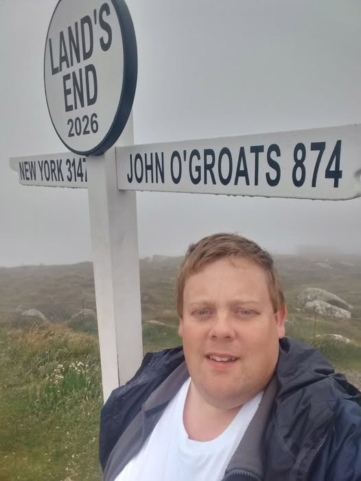 CBTransport's tweet photo. He's done it! The amazing George has travelled from John O'Groats-Land's End by public transport in 24 hrs, with less than 3 mins to spare!

Now that's an epic #BetterTransportWeek challenge!

Read about his adventure and it's not too late to sponsor him: 
https://t.co/7GuD2ssJsY https://t.co/QVATcaKU7o