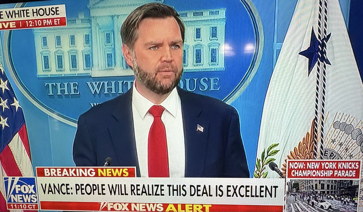 RodgerRFisher's tweet photo. I’m impressed with VP JD’s ability to communicate his message, more specifically, the MOU agreement, with the media and the nation https://t.co/tIpMQZPa0B