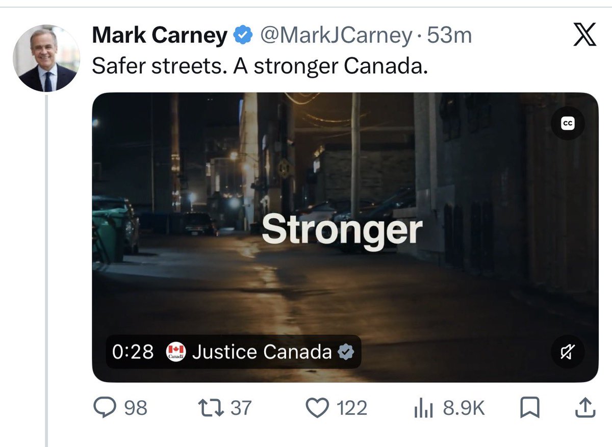 MelissaLantsman's tweet photo. PM Carney won’t fix bail. Won’t restore mandatory minimums. Won’t secure the border.

But he will blame your premier for his failures and vote against 5 tough on crime bills that Conservatives brought forward.

Foreign agents are hiring shooters in Canada. And the PM is running a victory lap.