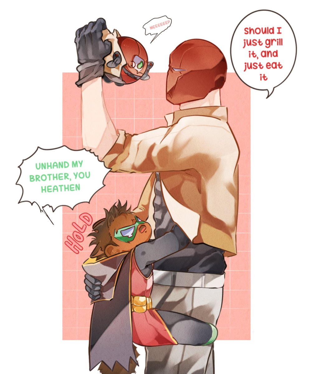 hanaischillin's tweet photo. Jason is Jealous #jasontodd #damianwayne #batfamily https://t.co/mhigvJp8Xn
