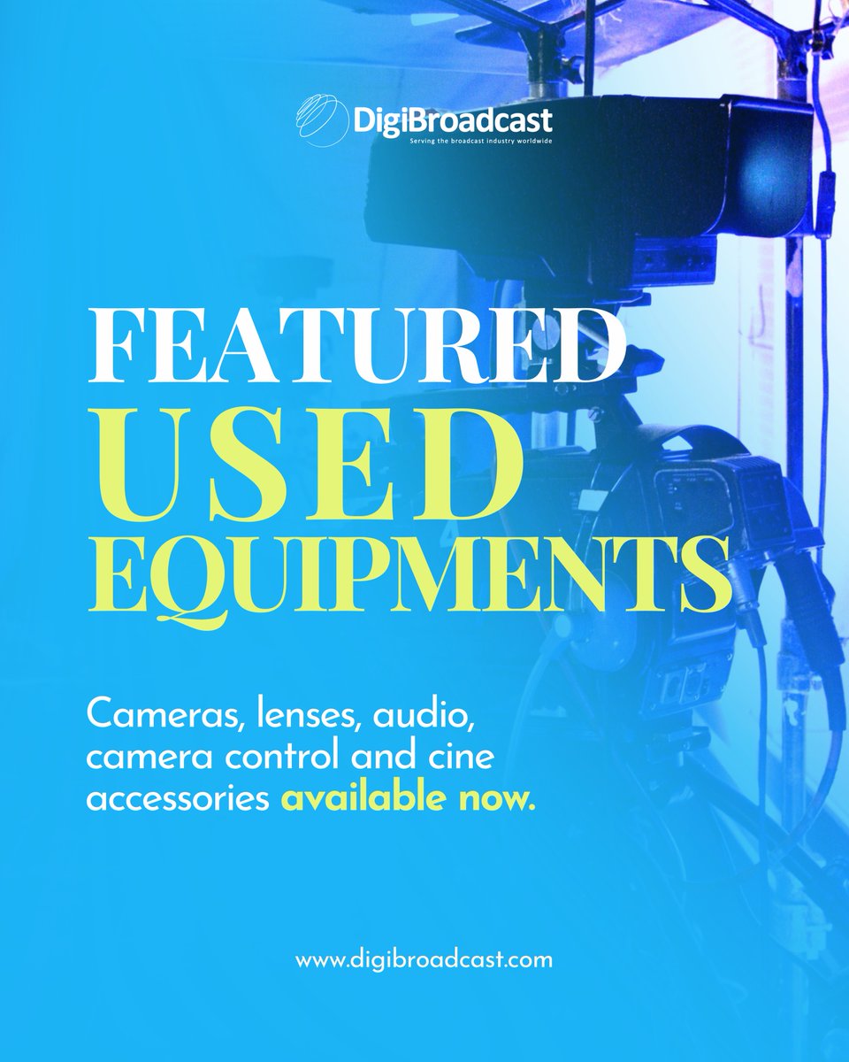 Digi_Broadcast's tweet photo. 📦 Featured Used Equipment Available Now

Discover a selection of professional broadcast kit currently available through Digi Broadcast:

📷 Canon CJ25ex7.6B IASE S UHDxs 25x Zoom Lens
🎮 Panasonic AW-RP120GJ Remote IP Camera Controller
🎥 Panasonic AJ-PX270EJ Camcorder Kit
🎤 Sennheiser SK9000 Wireless Audio Kit
🎬 ARRI Camera Control Panel CCP-1
🎯 ARRI MFF-2 Cine Follow Focus

All available now while stock lasts.

Browse the full used equipment sale:
https://t.co/fLR99mDohi

#UsedBroadcastGear #ARRI #CanonBroadcast #PanasonicBroadcast #Sennheiser #BroadcastEquipment #ProductionGear #DigiBroadcast