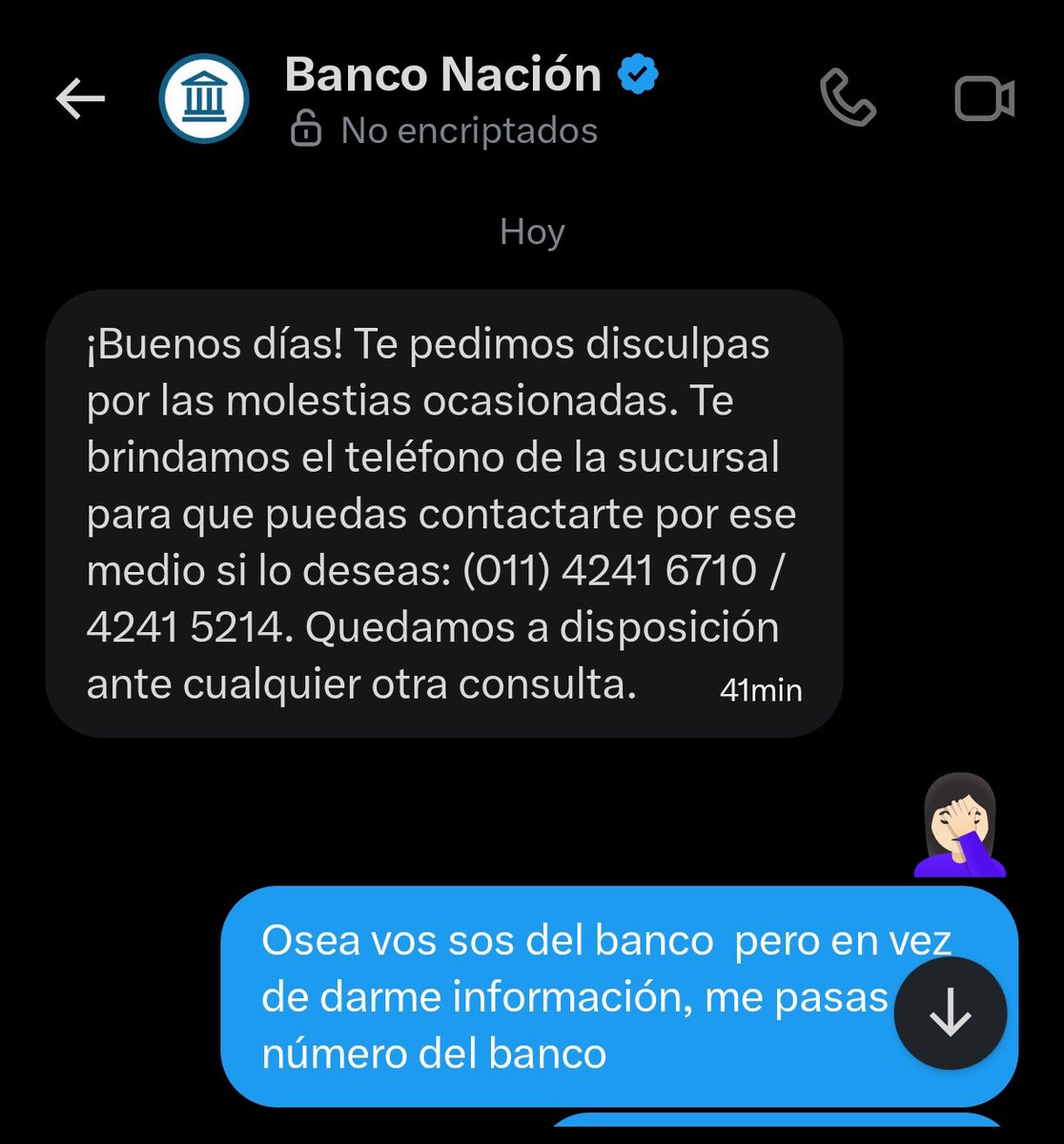 perpe77ua's tweet photo. @BancoNacion @prensabna Unos crack @BancoNacion @prensabna @DNDConsumidor https://t.co/dtotbheEzq