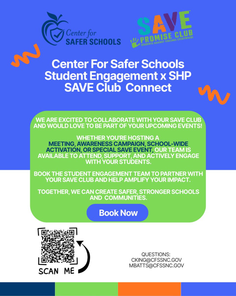 NCSaferSchools's tweet photo. @NCSaferSchools is excited for what’s ahead as we continue empowering students across North Carolina.
#CFSS #NCSaferSchools #NCSchoolSafety #StudentEngagement
@SBI1937 @sandyhook https://t.co/f4QxKf6s1o