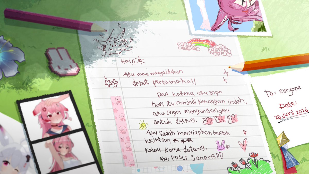 miomi_usa's tweet photo. Hi hi~!

You're invited to Miomi's little party! 🐇✨

 Date : 20.06.2026
 Time : 19.30 WIB
 Place : YouTube (Miomi Momousa)
 Waiting Room : https://t.co/zAubkX4iSW

A little note for me? My mailbox is always open~
https://t.co/rq2Hk11XOW

#MiomiMomousa #vtuberid #vtuberdebut https://t.co/86UKw4hyUp
