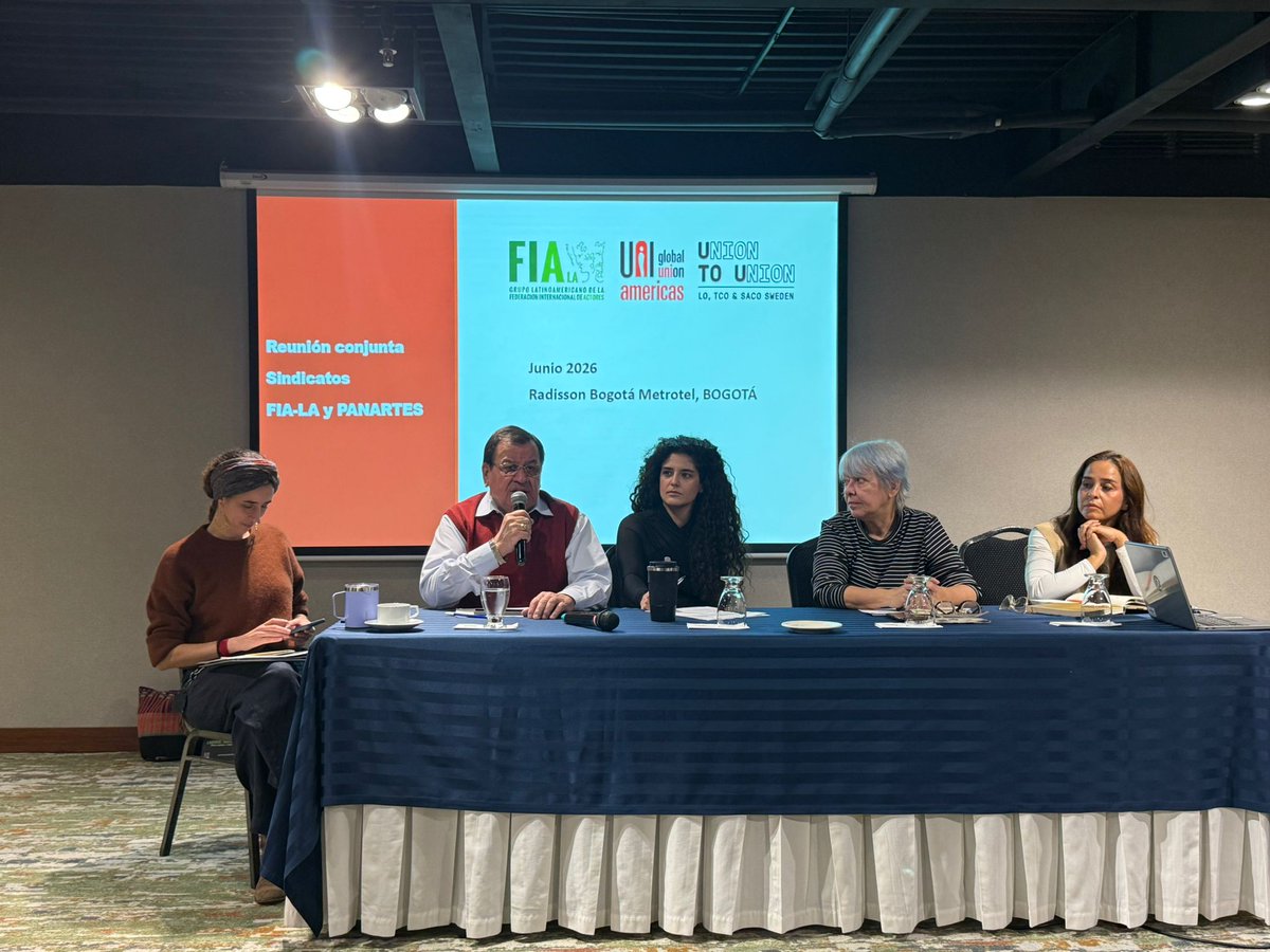 uniamericas's tweet photo. 🇨🇴En el segundo día del Taller Regional FIA-LA y UNI Americas Panartes recibimos a la Ministra de Cultura, Yannai Kadamani, quien destacó los avances en la reglamentación del artículo 41 de la reforma laboral y el reconocimiento del trabajo artístico y cultural en la legislación. https://t.co/YE6jdka1gR