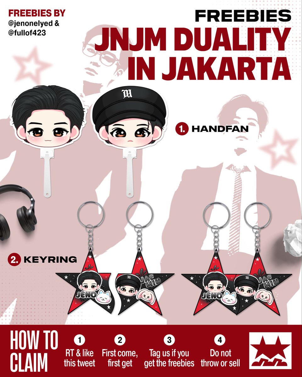 jenonelyed's tweet photo. ⭐️ FREEBIES JNJM FANMEETING TOUR DUALITY IN JAKARTA ⭐️ 
by @jenonelyed &amp; @fullof423 

𝙧𝙩 &amp; 𝙡𝙞𝙠𝙚 𝙖𝙧𝙚 𝙖𝙥𝙥𝙧𝙚𝙘𝙞𝙖𝙩𝙚𝙙 <3
how to claim : 
- rt &amp; like this tweet
- first come, first get 
- tag us if u get the freebies
‼️ DO NOT THROW/SELL 

📆 : 4 July 2026 
📍 : TBA https://t.co/6EfCLhjRx6
