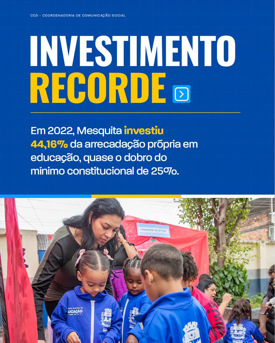 mesquitarj's tweet photo. 📐 Educação transforma vidas. Em Mesquita, esse compromisso se reflete em projetos e números concretos que mostram o impacto real do ensino público na cidade. 🌎 https://t.co/P7knP2Xkt0