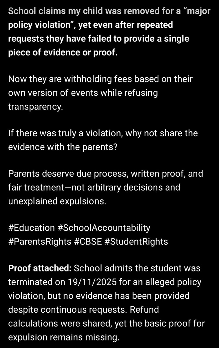 ni17929's tweet photo. #proofofschoolFraud #ConsumerRights #ParentsRights
@EduMinOfIndia @jagograhakjago @Odm_Sapphire #ODMSchool @cbseindia29 https://t.co/qqBN9SYg6E